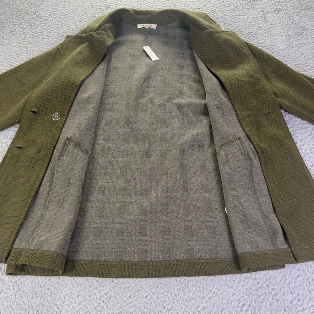 NWT Madewell Brusshed Redford Blazer Womens XS Green Plaid Relaxed Jacket - Picture 4 of 9